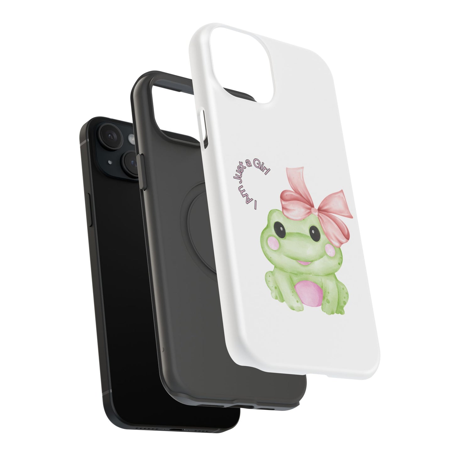 Cute Frog Phone Case, Impact-Resistant Phone Cover, Gift for Her, Fun Girl Accessories, Colorful Tech Protection