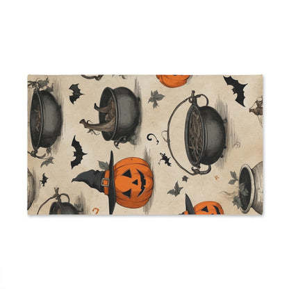 Halloween Hand Towel with Spooky Design, Kitchen Decor, Witchy Home Accent, Autumn Gift, Holiday Decor