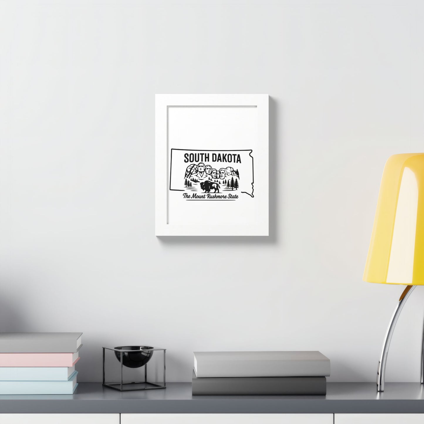 South Dakota State Framed Poster — The Evergreen State Vintage Map Print,Perfect Gift For Her,For Him.