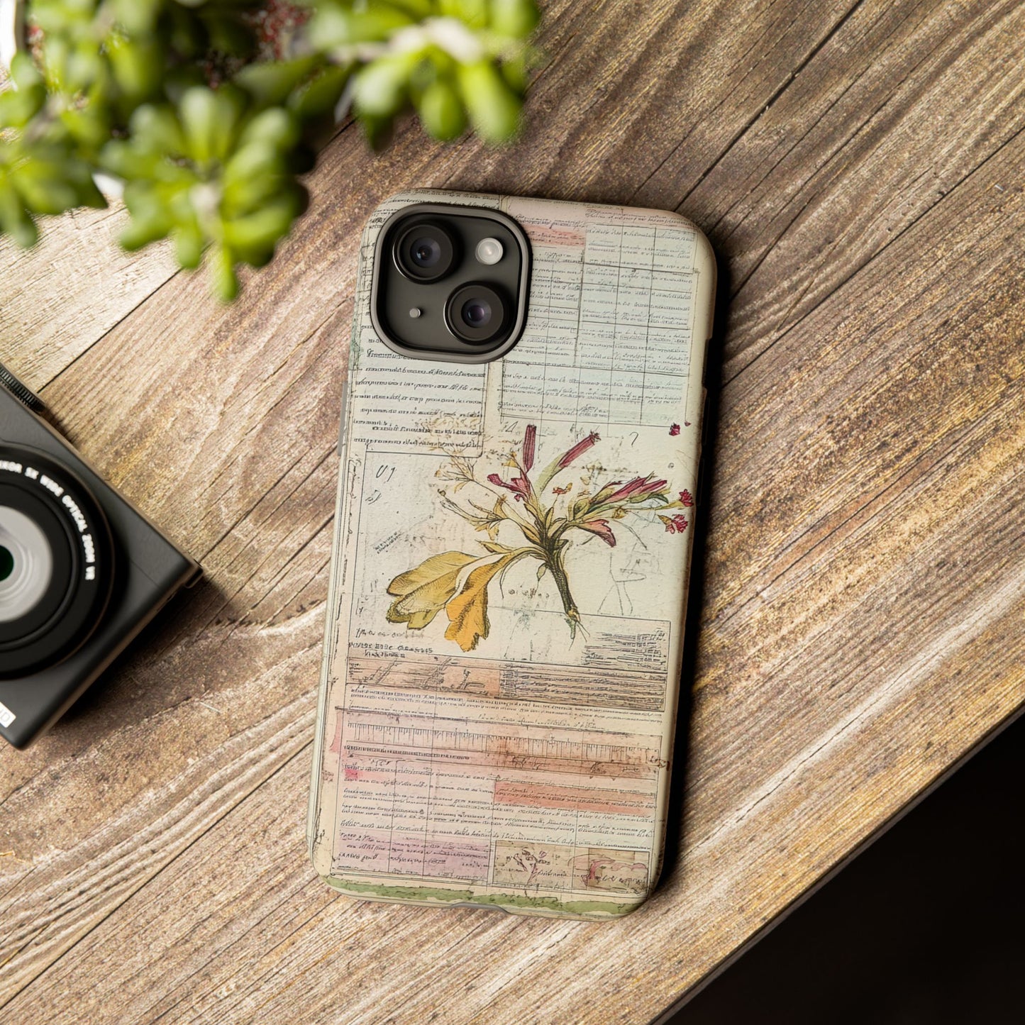 Vintage Botanical Tough Case — Floral Collage Phone Cover