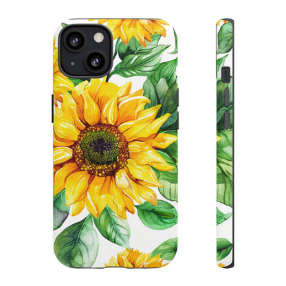 Sunflower Tough Phone Case — Bright Floral Protective Cover
