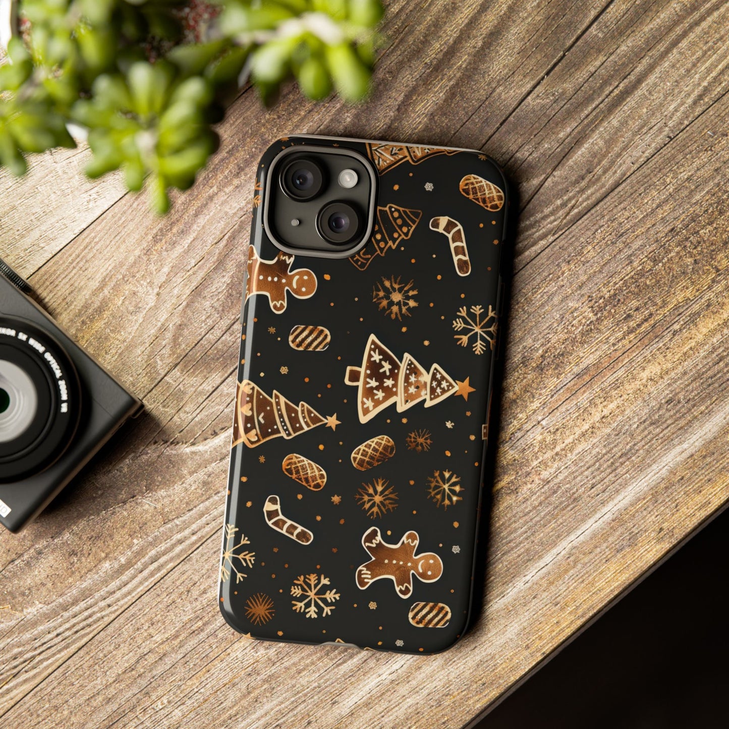 Christmas Cookie Phone Case,Black And Gold ,Case Holidays Case