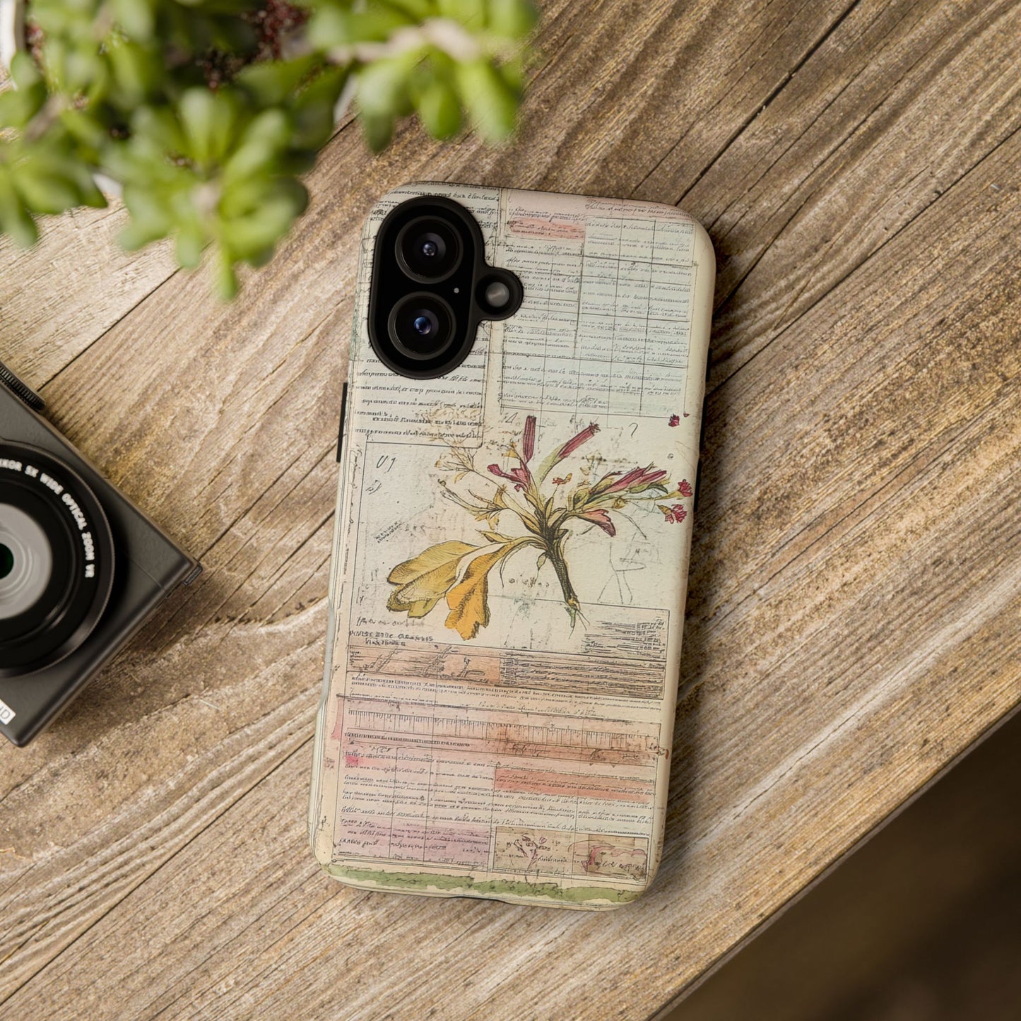Vintage Botanical Tough Case — Floral Collage Phone Cover