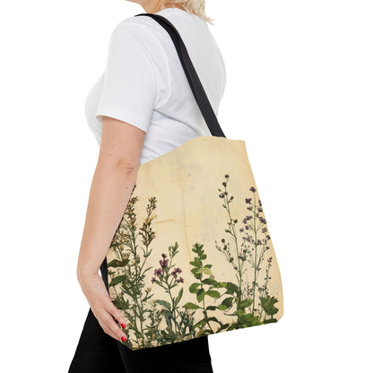 Vintage Floral Tote Bag — Botanical Garden Print AOP