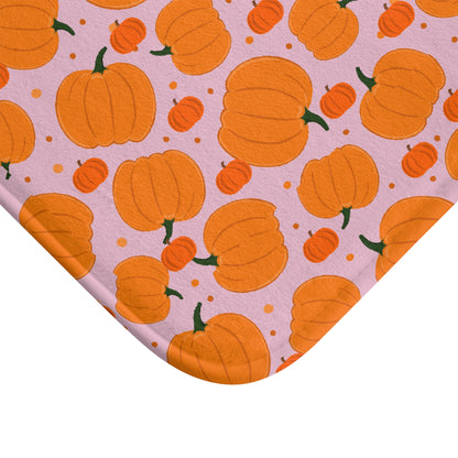 Pumpkin Patch Bath Mat | Autumn Home Decor, Seasonal Bathroom Rug, Harvest, Thanksgiving Gift, Cozy Fall Vibes