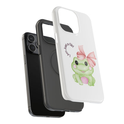 Cute Frog Phone Case, Impact-Resistant Phone Cover, Gift for Her, Fun Girl Accessories, Colorful Tech Protection