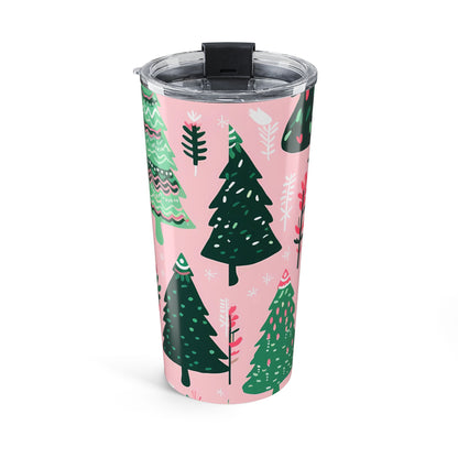 Festive Christmas Tree Tumbler 20oz - Holiday Drinkware, a perfect gift for girl  ,December.