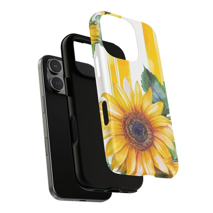 Sunflower Tough Magnetic Phone Case — Bright Floral Protective Cover