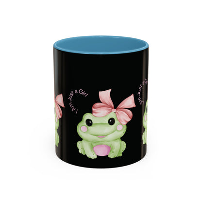 Cute Frog Accent Coffee Mug - Perfect for Girls, Gift for Coffee Lovers, Funny Frog Mug, Animal Lover Gift, Office Mug