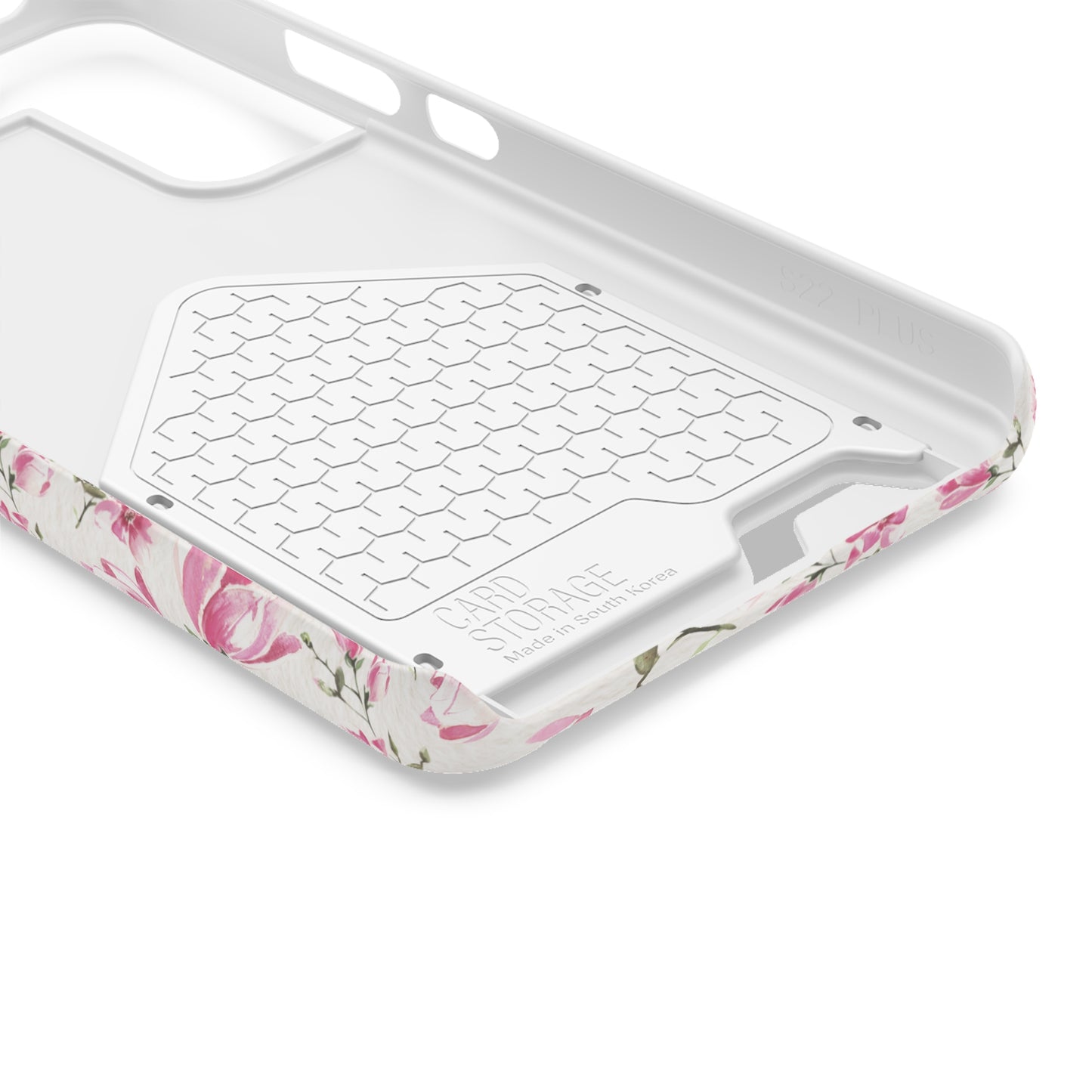 Chic Floral Phone Case with Card Holder for Princesses, Cute Floral Design, Gift for Her