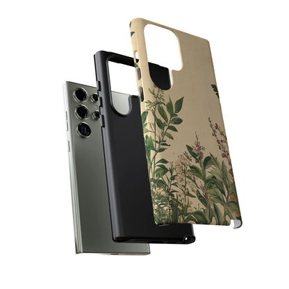 Floral Vintage Tough Case – Botanical Protective Phone Cover,Plants Lovers