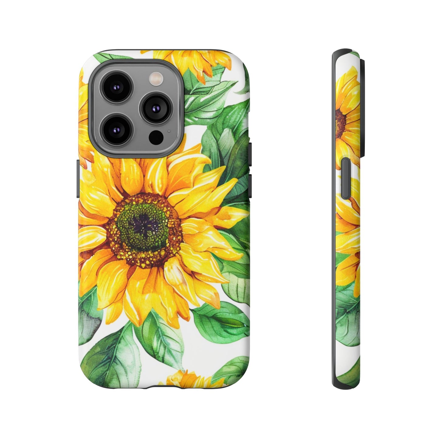 Sunflower Tough Phone Case — Bright Floral Protective Cover
