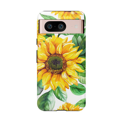 Sunflower Tough Phone Case — Bright Floral Protective Cover