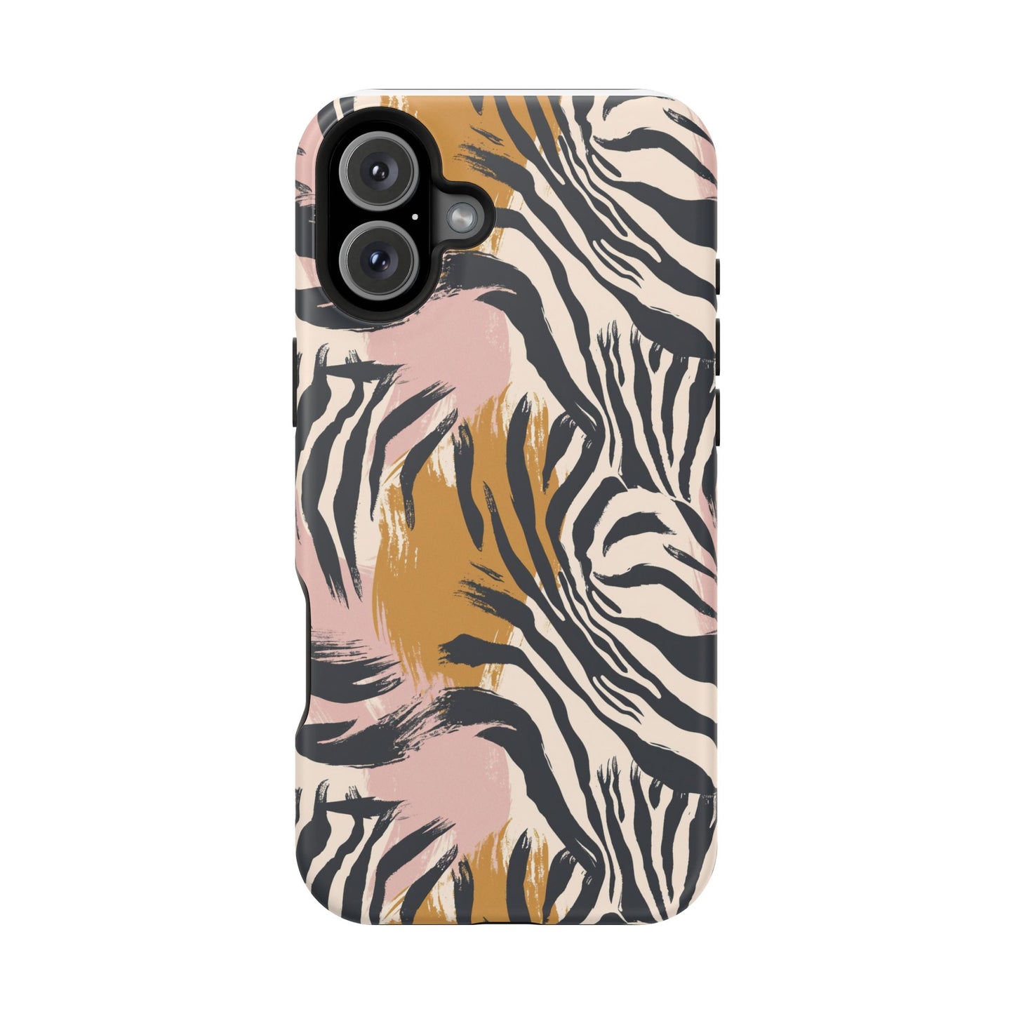 Zebra Brushstroke Magnetic Impact Phone Case,Africa Pattern