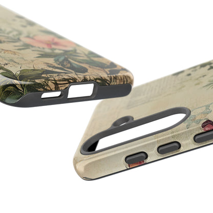 Floral Vintage Tough Case – Botanical Protective Phone Cover,Plants Lovers