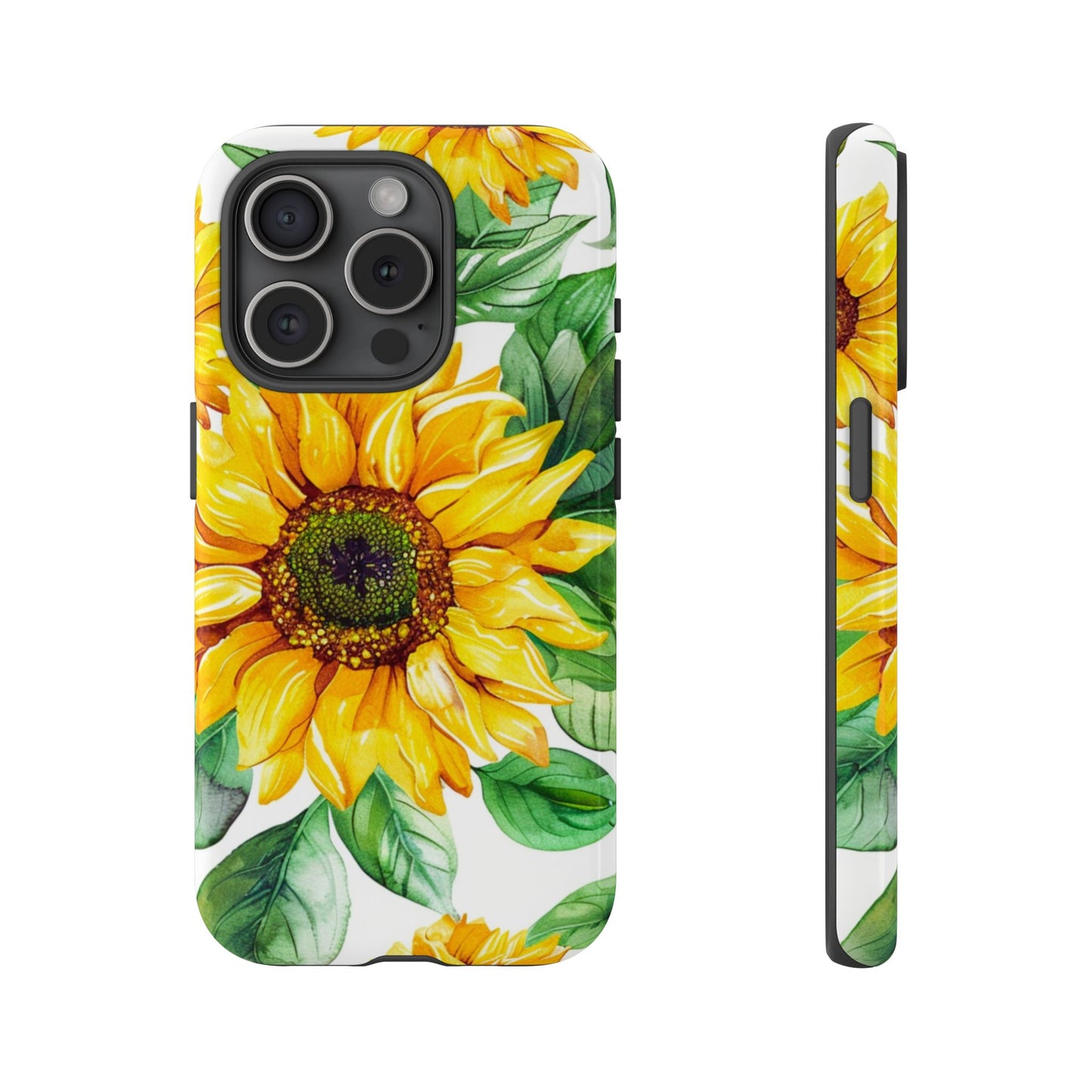 Sunflower Tough Phone Case — Bright Floral Protective Cover