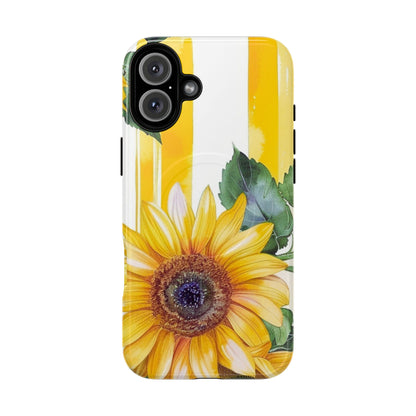 Sunflower Tough Magnetic Phone Case — Bright Floral Protective Cover