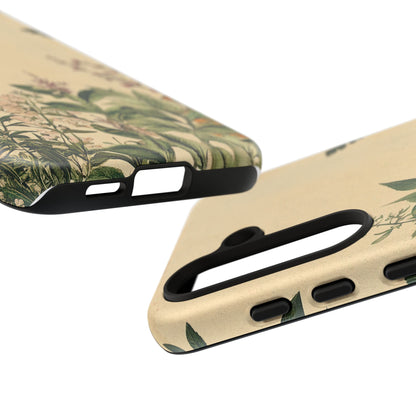 Floral Vintage Tough Case – Botanical Protective Phone Cover,Plants Lovers