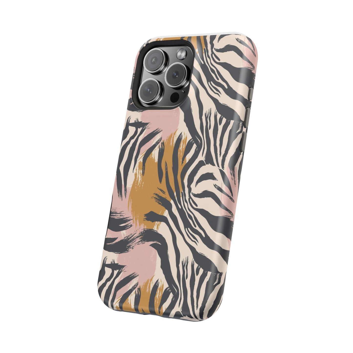 Zebra Brushstroke Magnetic Impact Phone Case,Africa Pattern