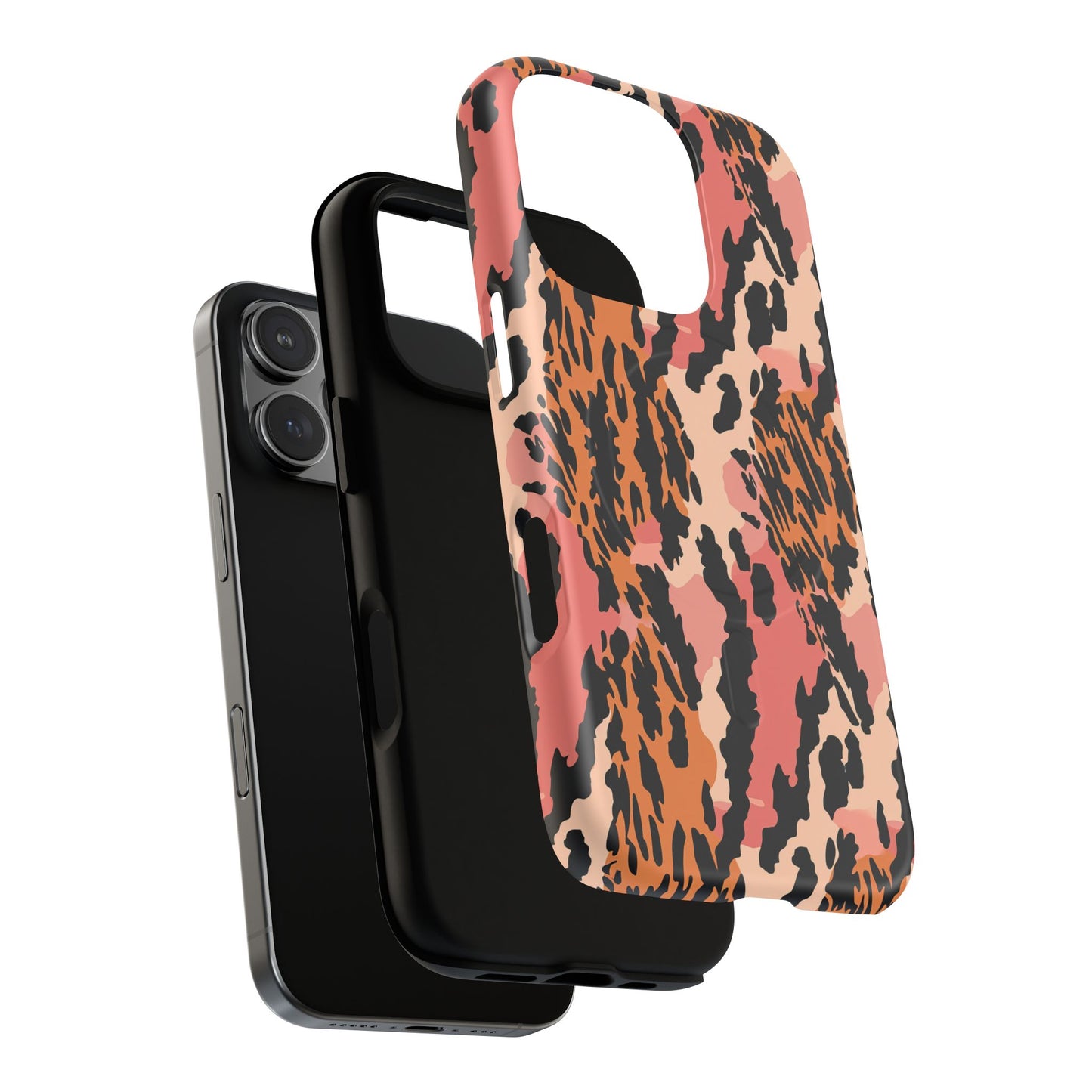 Leopard Print Tough Magnetic Phone Case — Slim Protective iPhone Cover