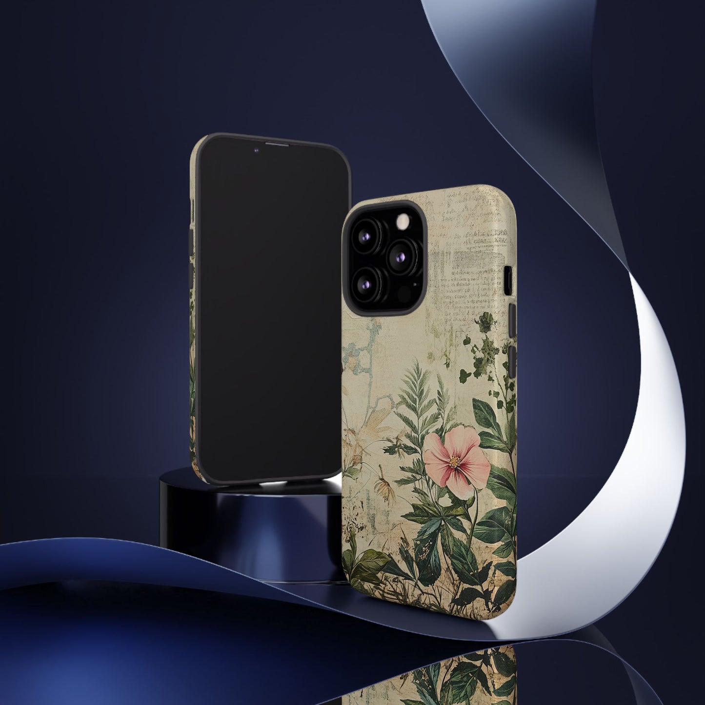 Floral Vintage Tough Case – Botanical Protective Phone Cover,Plants Lovers