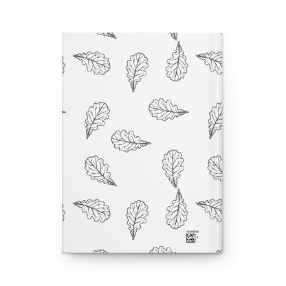 Stylish Leaf Print Hardcover Journal, Nature Lover's Notebook, Gift for Writers, Floral Journal for Students, Eco-friendly Diary