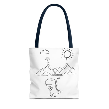 Tote Bag .Dinosaurs,white and black , perfect for gifts for her, perfect gifts for him.