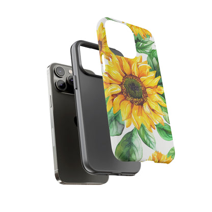 Sunflower Tough Phone Case — Bright Floral Protective Cover