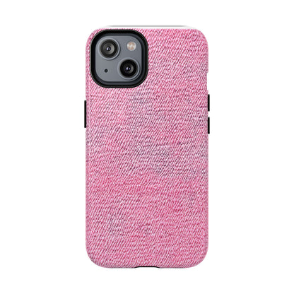 Pink Textured Tough Magnetic Phone Case — Durable Magnetic Snap-On iPhone Cover