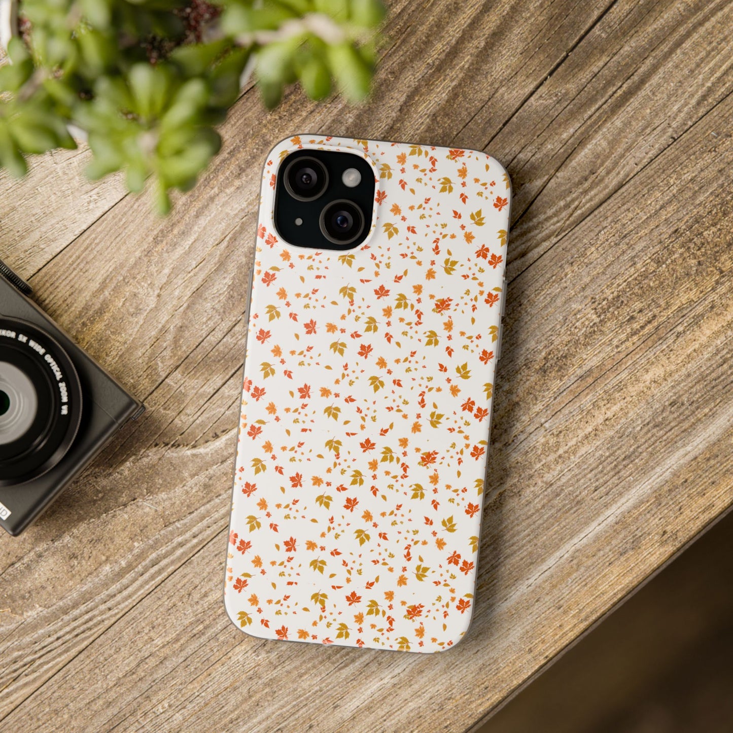 Floral Phone Case | Cute Flexi Case, Customizable Mobile Cover, Holiday Gift for Her, Stylish Tech Accessory, Flower Pattern,Autumn