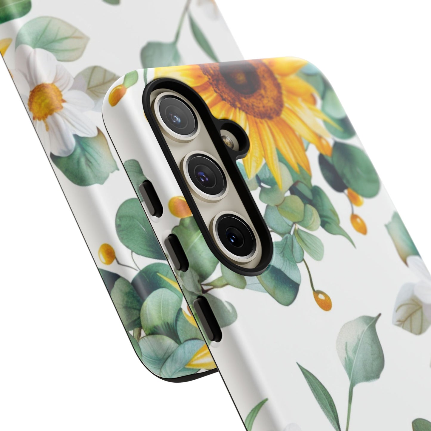 Sunflower & Eucalyptus Tough Phone Case — Protective Floral iPhone Case