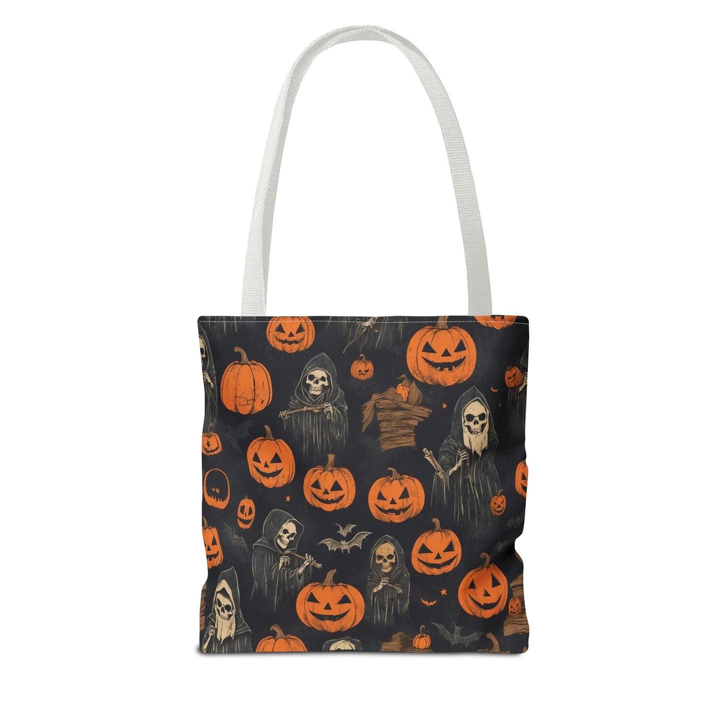 Halloween Pumpkin Tote Bag, Spooky Seasonal Eco-Friendly Bag, Trick or Treat Tote, Fall Accessory, Gifting for Halloween Lovers