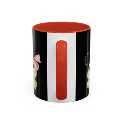 Cute Frog Accent Coffee Mug - Perfect for Girls, Gift for Coffee Lovers, Funny Frog Mug, Animal Lover Gift, Office Mug