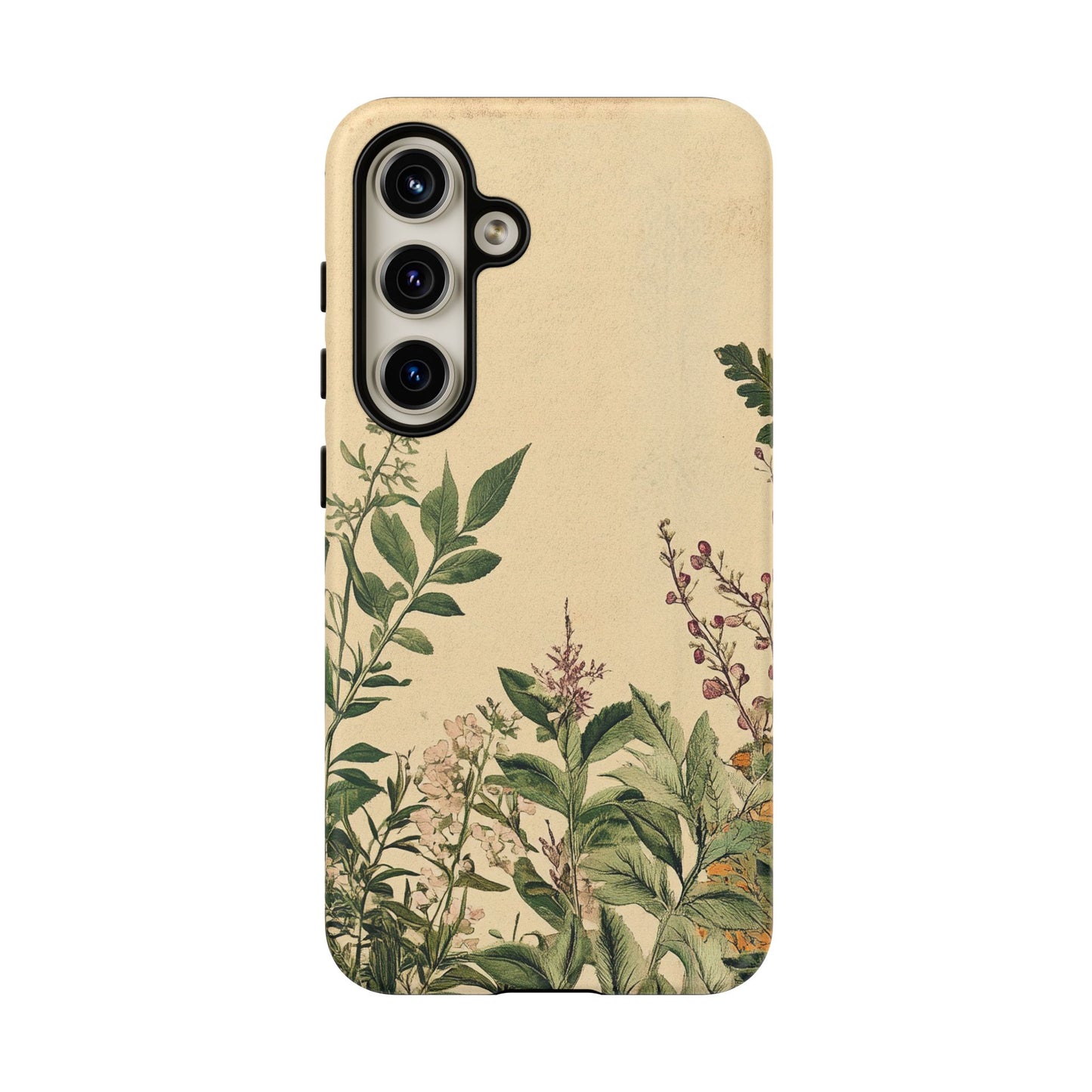 Floral Vintage Tough Case – Botanical Protective Phone Cover,Plants Lovers