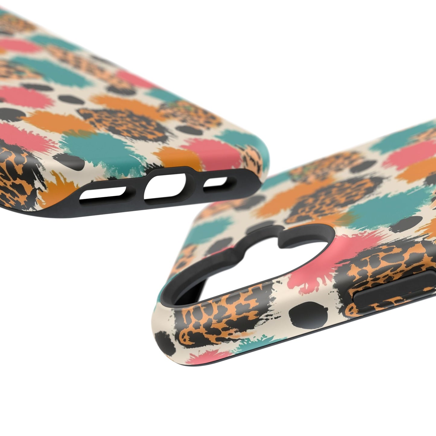 Leopard Splash Magnetic Impact Phone Case — Colorful Abstract Animal Print
