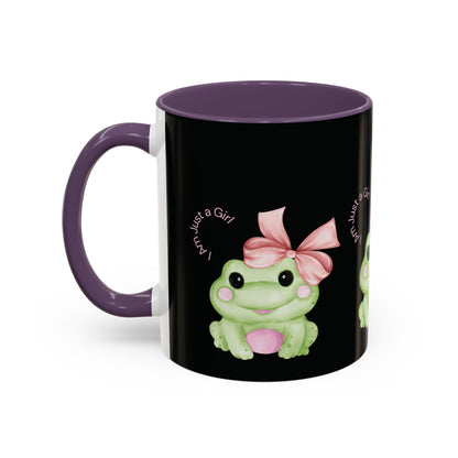 Cute Frog Accent Coffee Mug - Perfect for Girls, Gift for Coffee Lovers, Funny Frog Mug, Animal Lover Gift, Office Mug