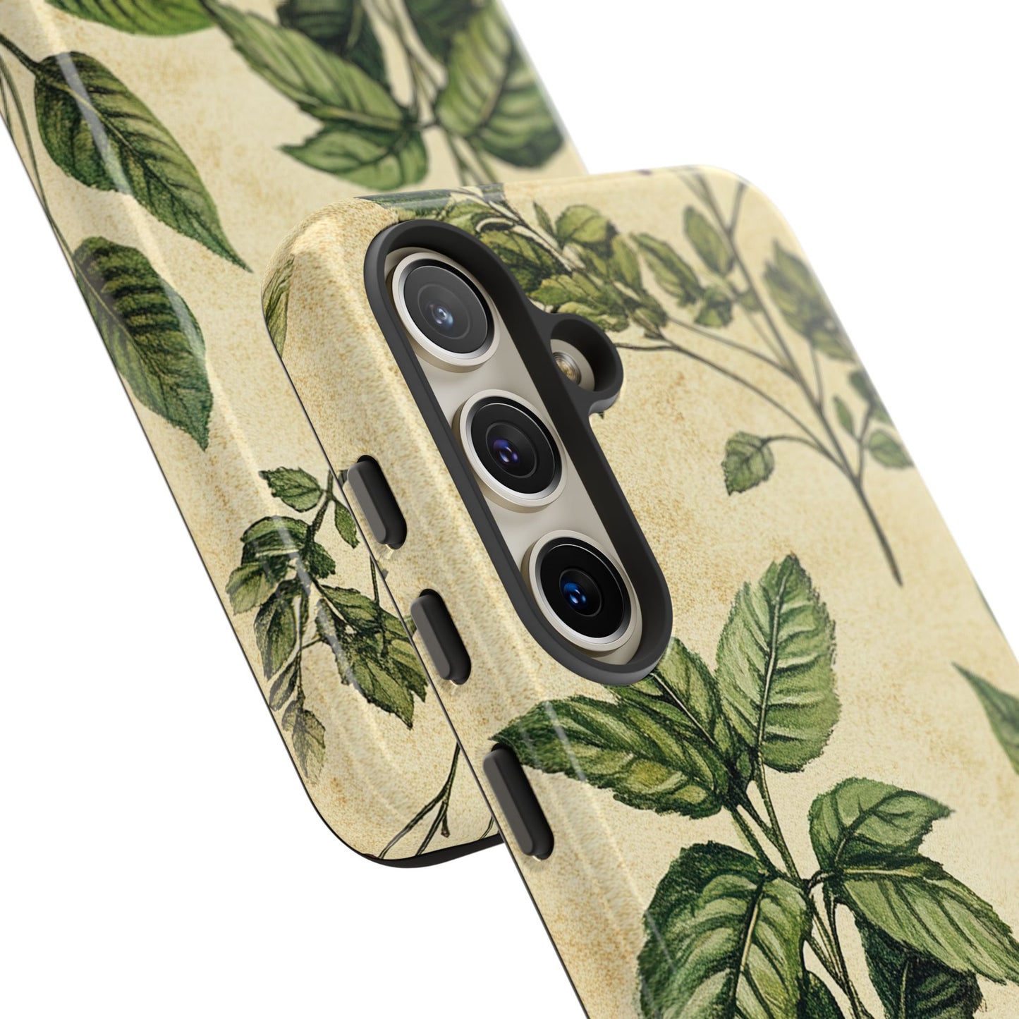Botanical Leaves Tough Phone Case — Vintage Green Plant Print