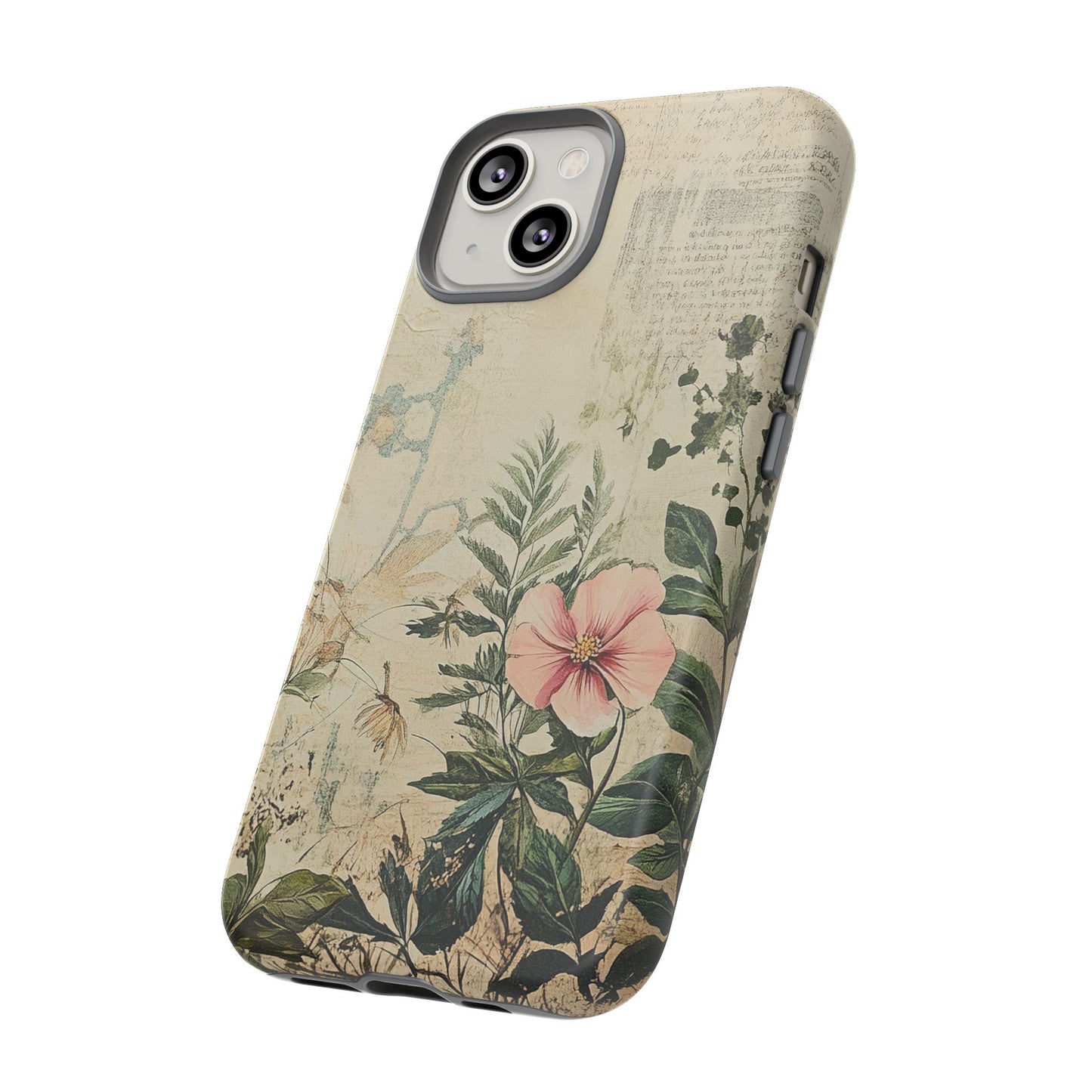Floral Vintage Tough Case – Botanical Protective Phone Cover,Plants Lovers