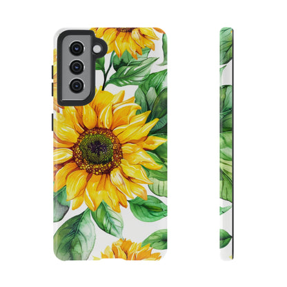 Sunflower Tough Phone Case — Bright Floral Protective Cover