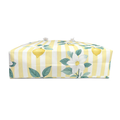 Lemon Floral Weekender Bag, Travel Tote, Beach Bag, Vacation Bag, Gift for Her, Summer Accessories