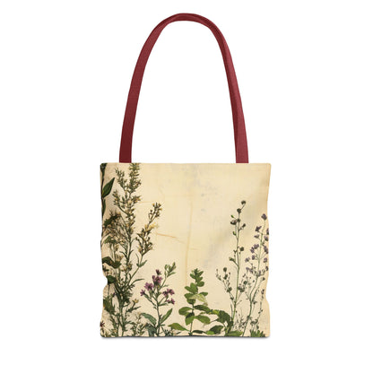 Vintage Floral Tote Bag — Botanical Garden Print AOP