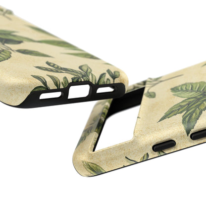 Botanical Leaves Tough Phone Case — Vintage Green Plant Print