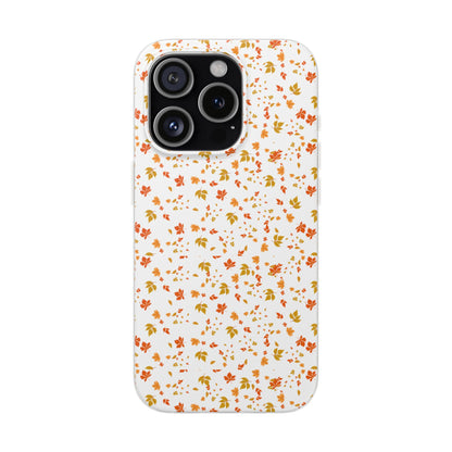 Floral Phone Case | Cute Flexi Case, Customizable Mobile Cover, Holiday Gift for Her, Stylish Tech Accessory, Flower Pattern,Autumn