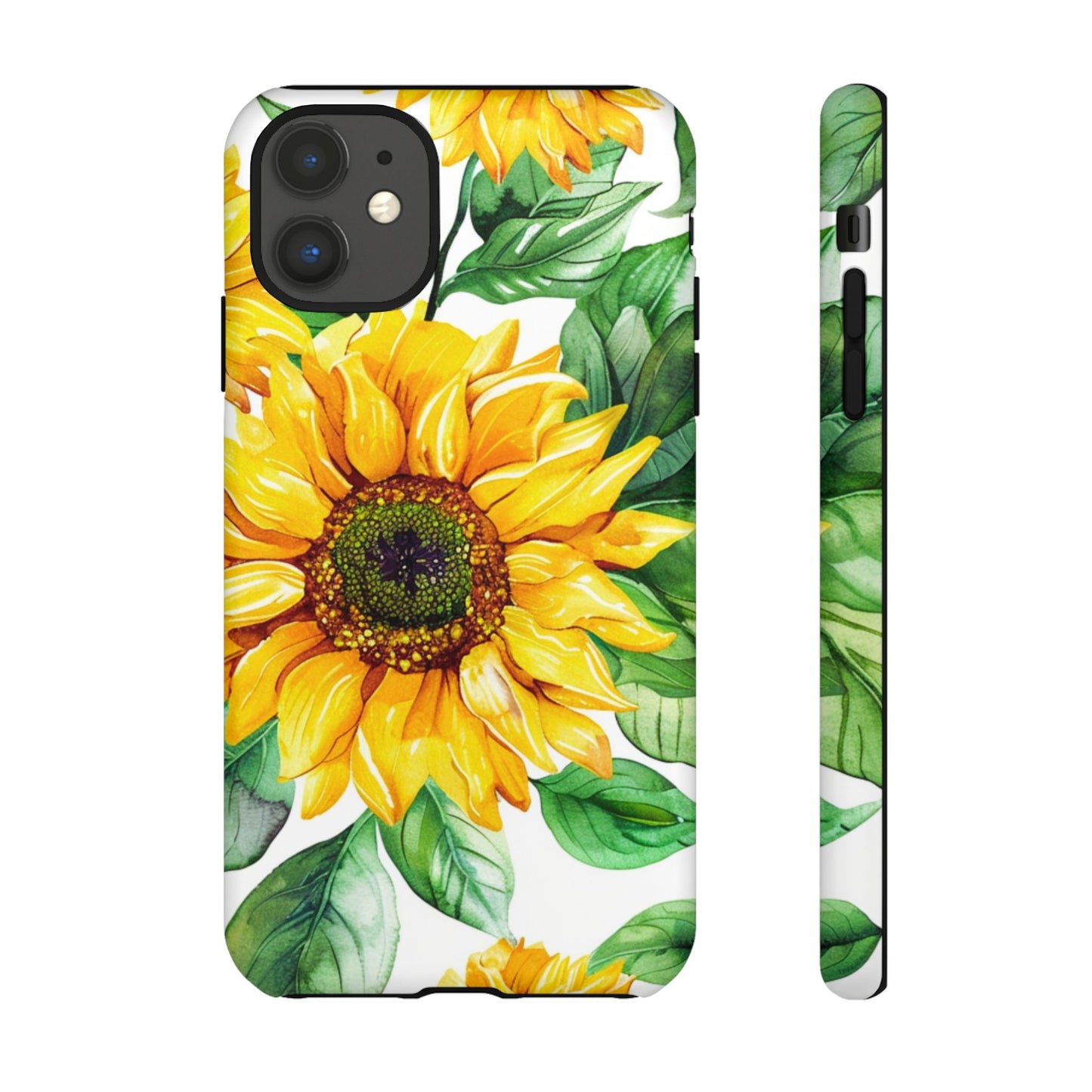 Sunflower Tough Phone Case — Bright Floral Protective Cover