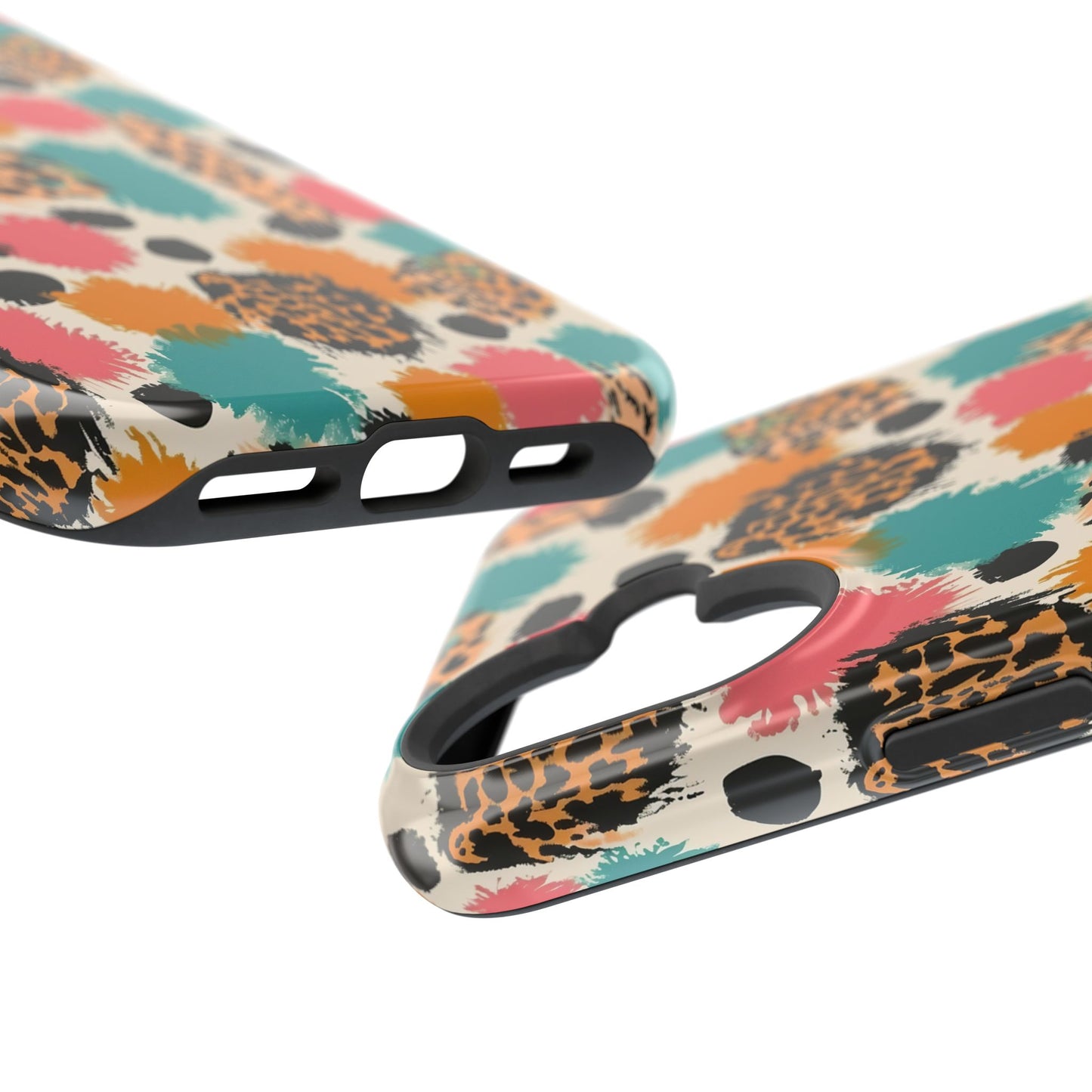 Leopard Splash Magnetic Impact Phone Case — Colorful Abstract Animal Print