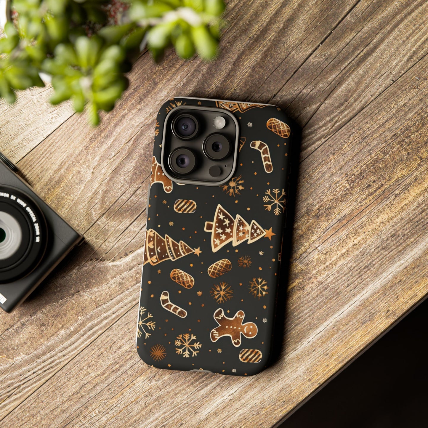 Christmas Cookie Phone Case,Black And Gold ,Case Holidays Case