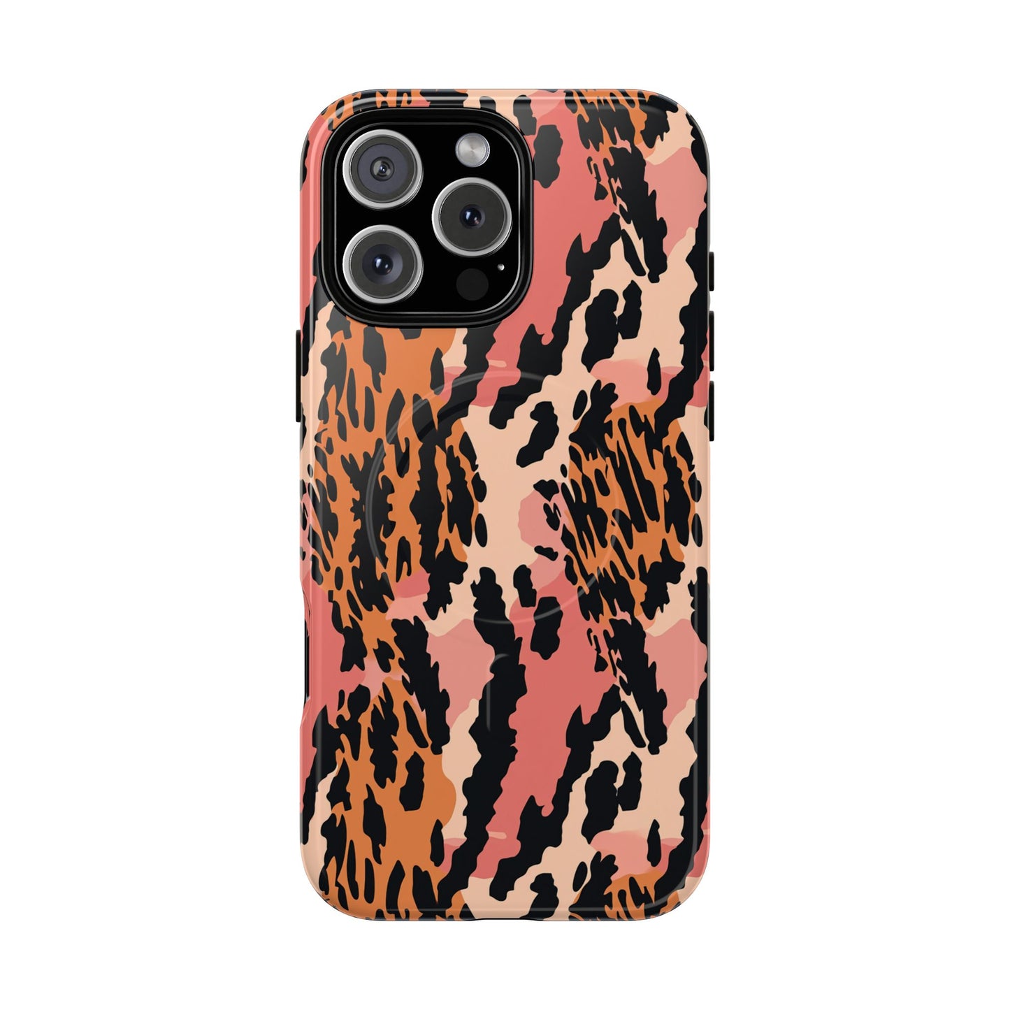 Leopard Print Tough Magnetic Phone Case — Slim Protective iPhone Cover