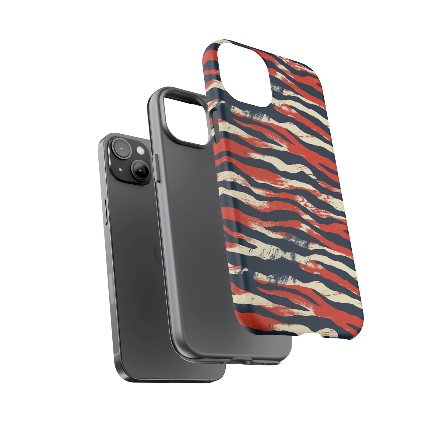 Patriotic Red White Blue Zebra Phone Case,Africa Pattern