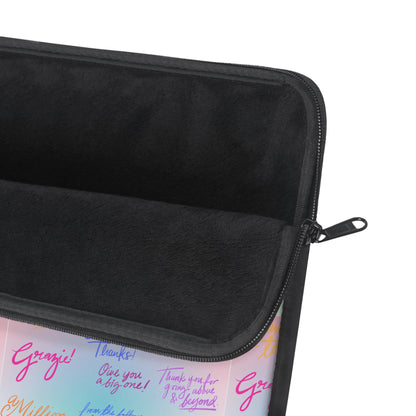 Colorful Laptop Sleeve with Positive Affirmations, Inspirational Tech Bag for Students,