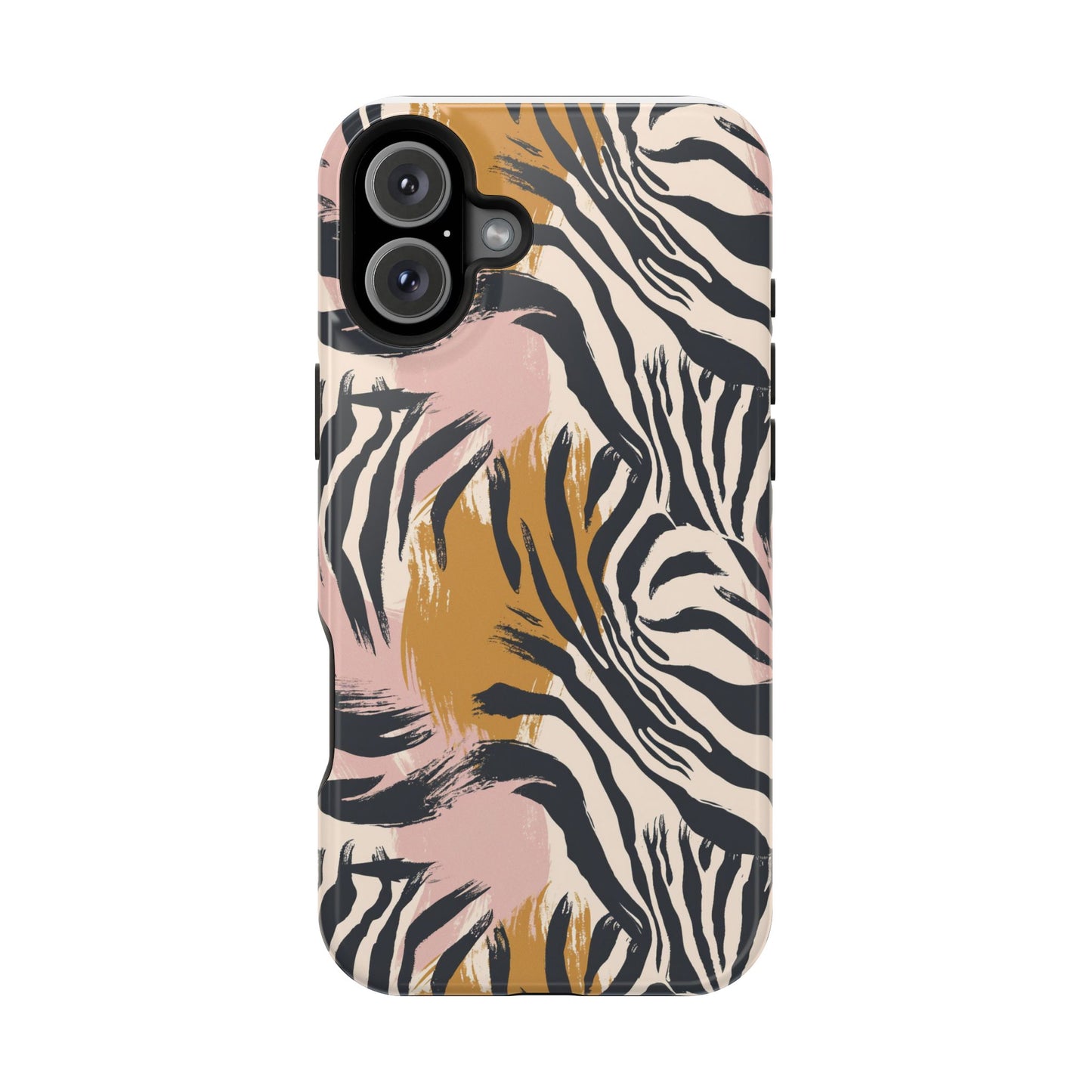 Zebra Brushstroke Magnetic Impact Phone Case,Africa Pattern